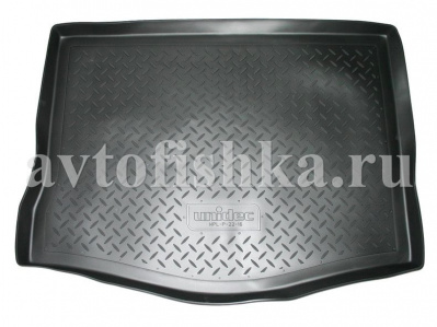 Коврик в багажник Kia Cerato седан 2009- полиуретановый, черный, Norplast